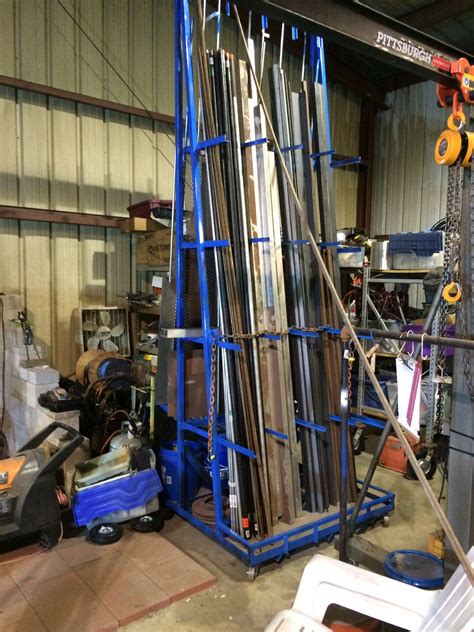 vertical storage racks for metal